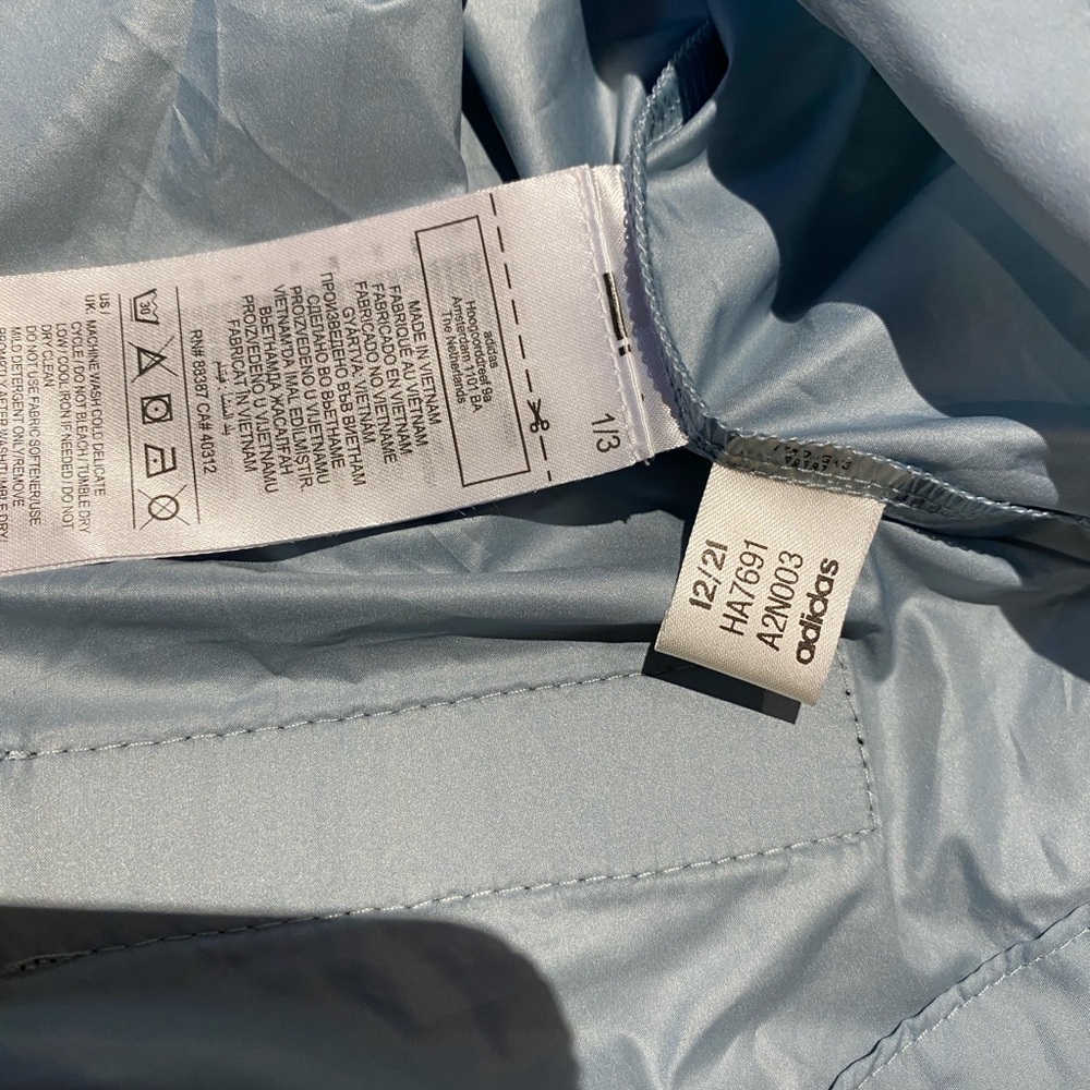 adidas Pale Blue Hooded Performance Pullover - Picture 3 of 6